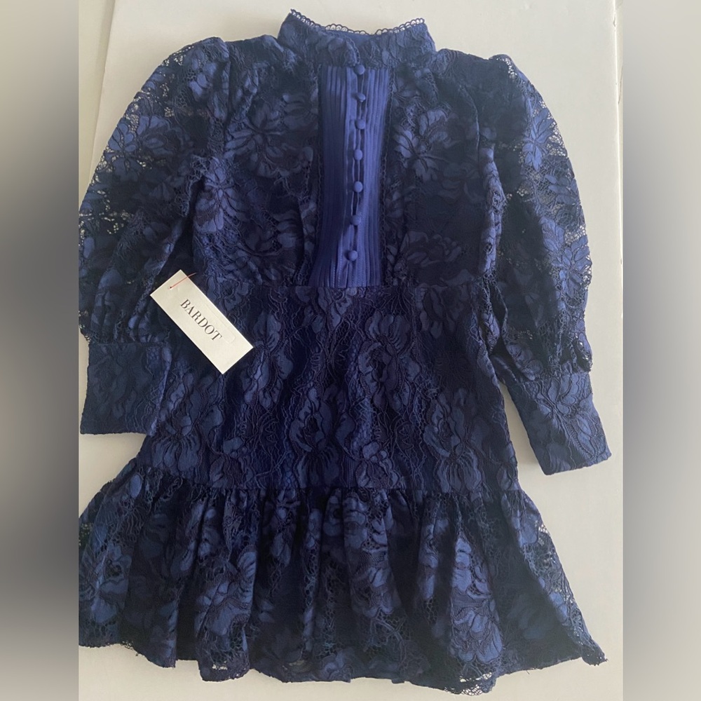Bardot junior Navy Lace Dress size 5 kids